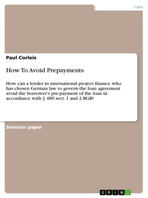 cover image of How to Avoid Prepayments